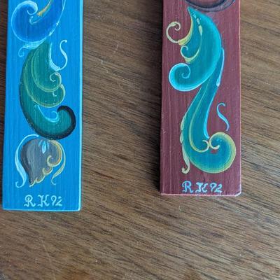 Wonderful Rosemaling Plate and Skis