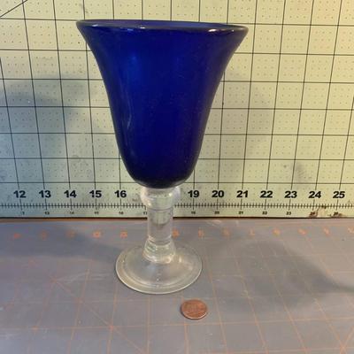Blue Wine Glass Set