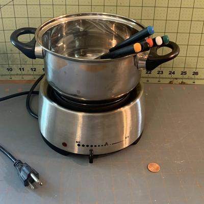 Kitchen Worthy Stainless Steel Fondue Pot Set