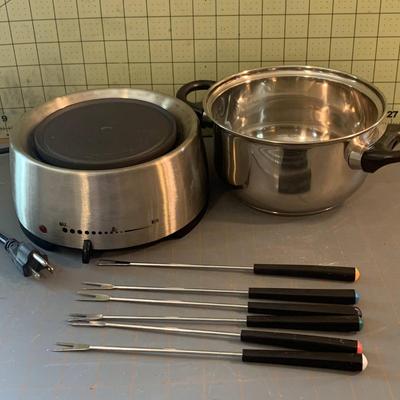 Kitchen Worthy Stainless Steel Fondue Pot Set