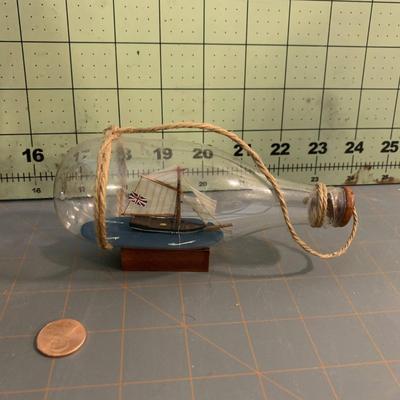 Magazine rack holder + Glass Ship Inside Bottle Showpiece