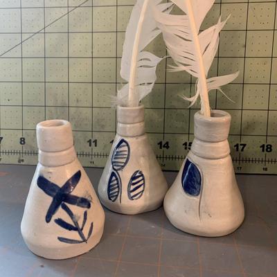 Williamsburg Pottery Vase + vintage Mexican Pitcher Vase