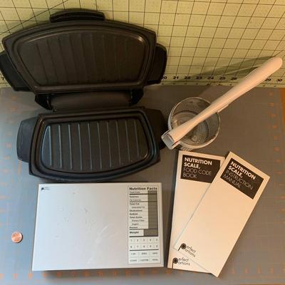 Portable Griller + Digital Nutrition Food Scale