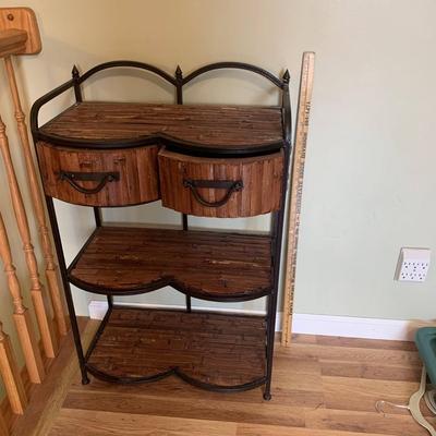 Double Sided Wooden Table Shelf