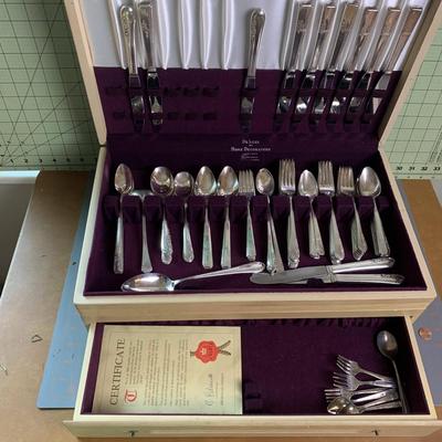 De Luxe by Home Decorators Gold Plate Silverware Box