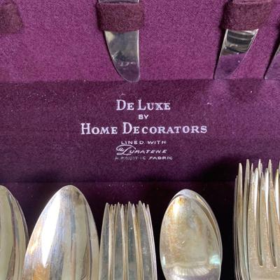 De Luxe by Home Decorators Gold Plate Silverware Box