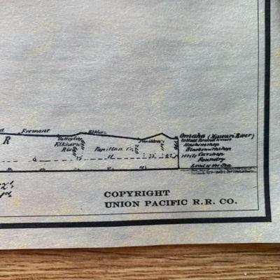 Map Of Union Pacific Rail Road 1864