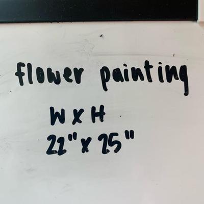 Vintage Floral Painting in Frame