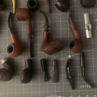 Collection of smoking tobacco pipes