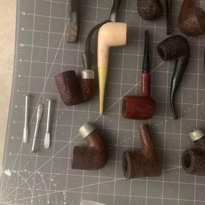 Collection of smoking tobacco pipes