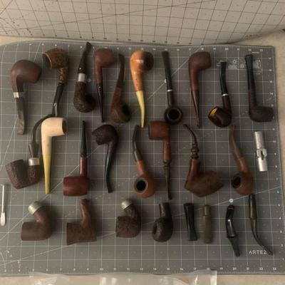 Collection of smoking tobacco pipes