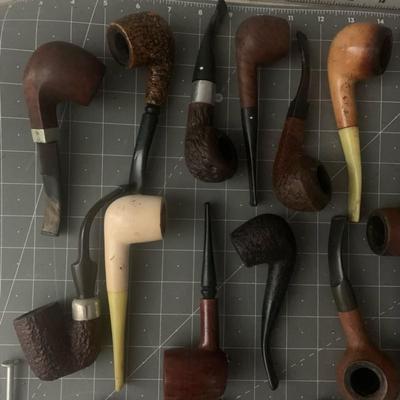 Collection of smoking tobacco pipes