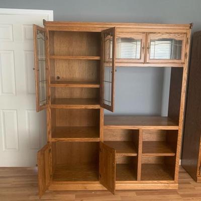 Wooden TV Cabinet Entertainment Center 60 x 16.5 x 74.5