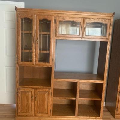 Wooden TV Cabinet Entertainment Center 60 x 16.5 x 74.5