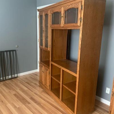 Wooden TV Cabinet Entertainment Center 60 x 16.5 x 74.5