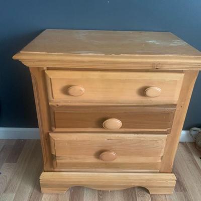 Florida Drawers Nightstand Solid Pine Wood Bedside Table