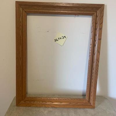 2 different sized Vintage Wood Empty Picture Frames