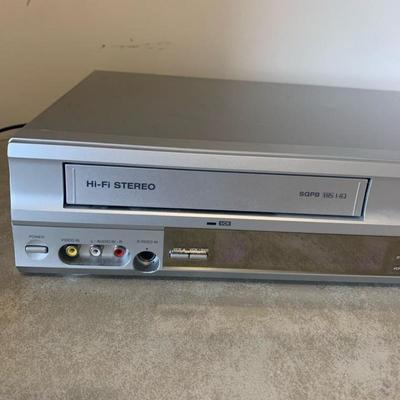 Brooksonic Vcr Recorder/Dvd drvcr-900a & Striped Cloth Hamper