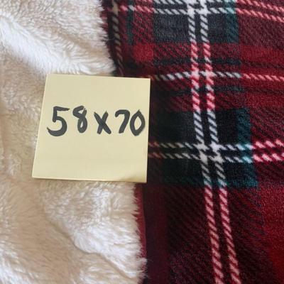 Life Comfort Ultimate Sherpa Throw Luxurious Plush Reversing to MicroSherpa Throw Blanket (Red Plaid)