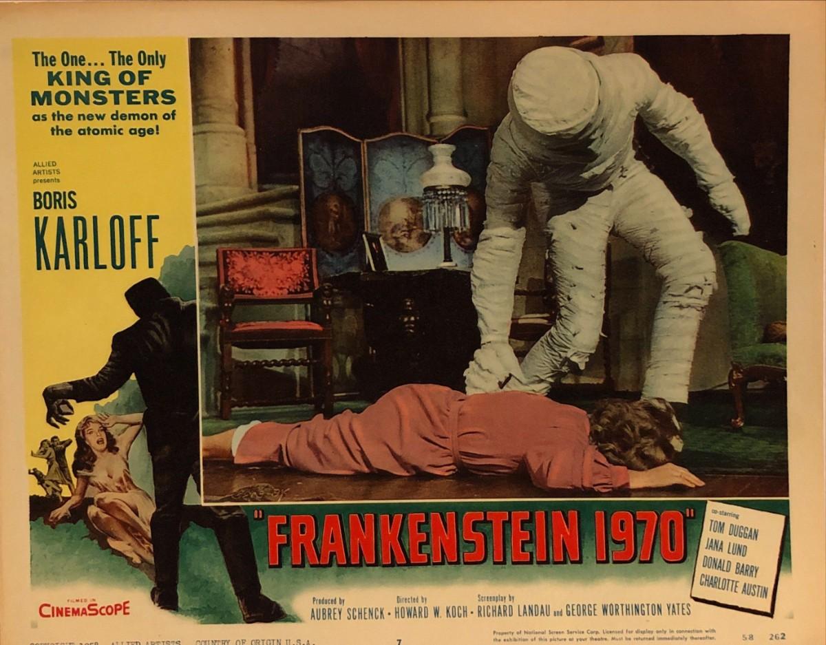 Frankenstein 1970 original 1958 vintage lobby card | EstateSales.org
