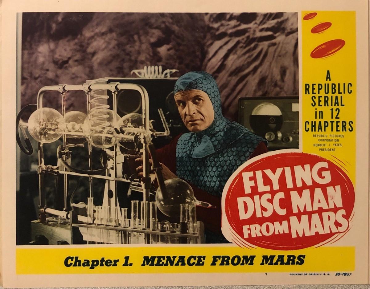 Flying Disc Man from Mars original 1950 vintage lobby card
