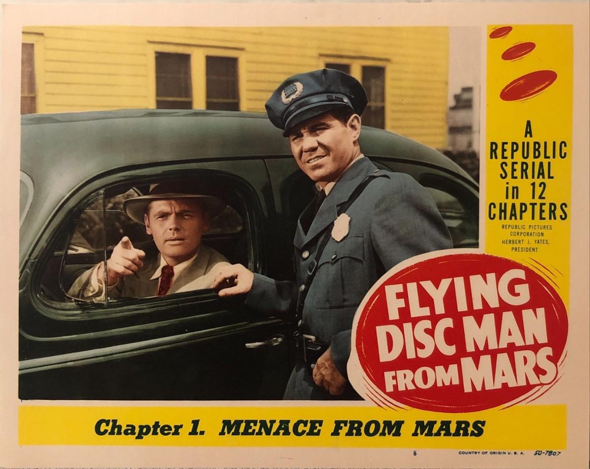 Flying Disc Man from Mars original 1950 vintage lobby card