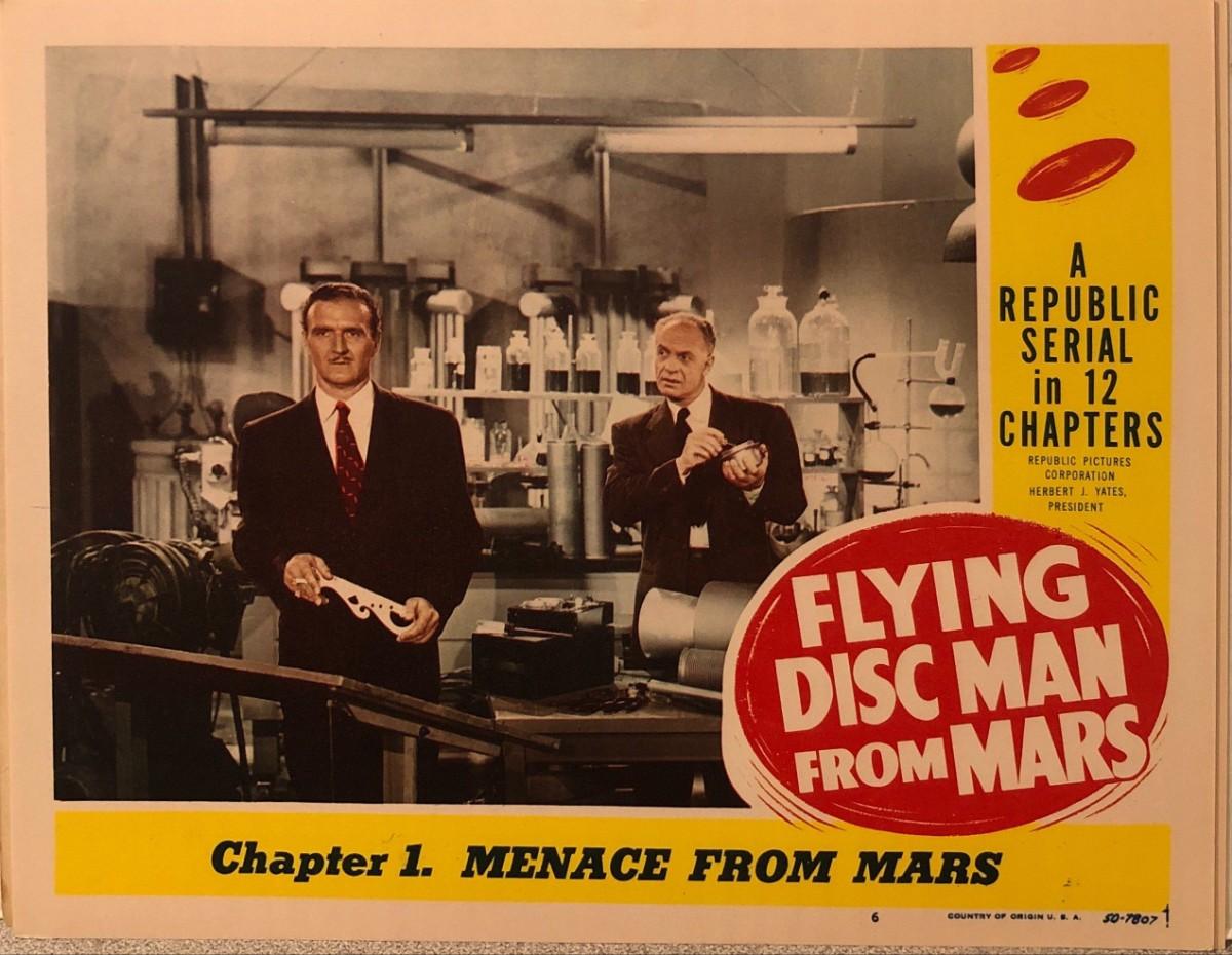 Flying Disc Man from Mars original 1950 vintage lobby card