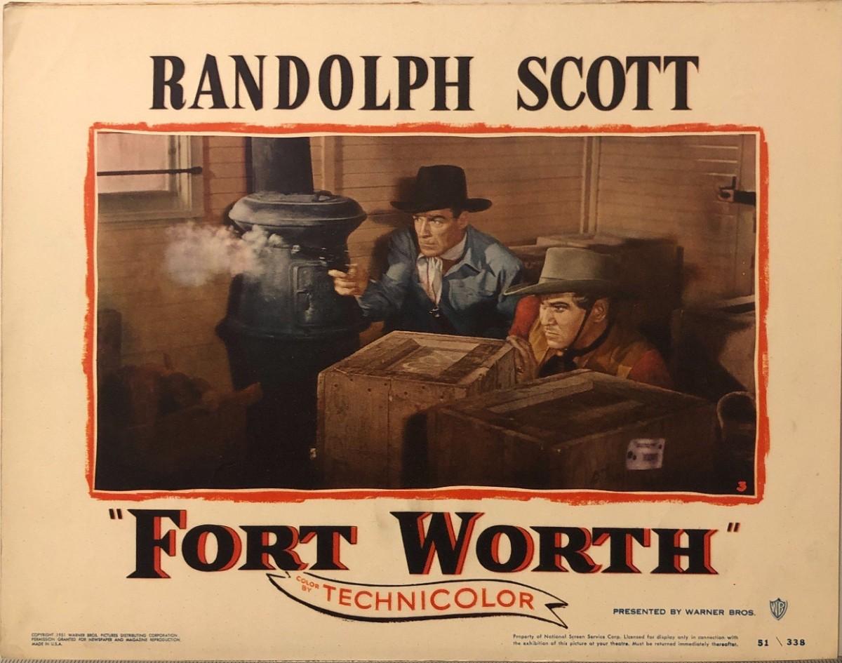 Fort Worth original 1951 vintage lobby card