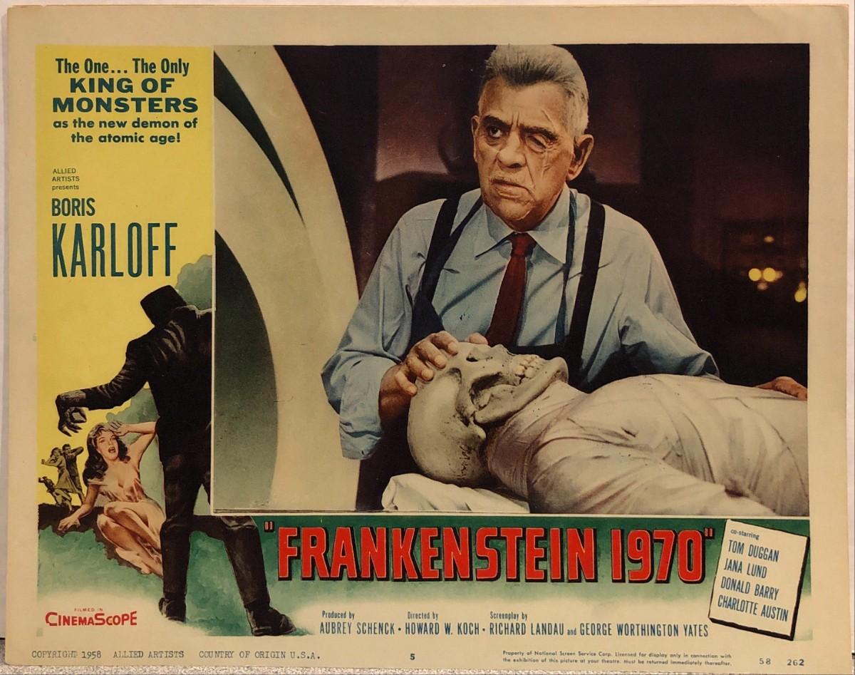 Frankenstein 1970 original 1958 vintage lobby card | EstateSales.org