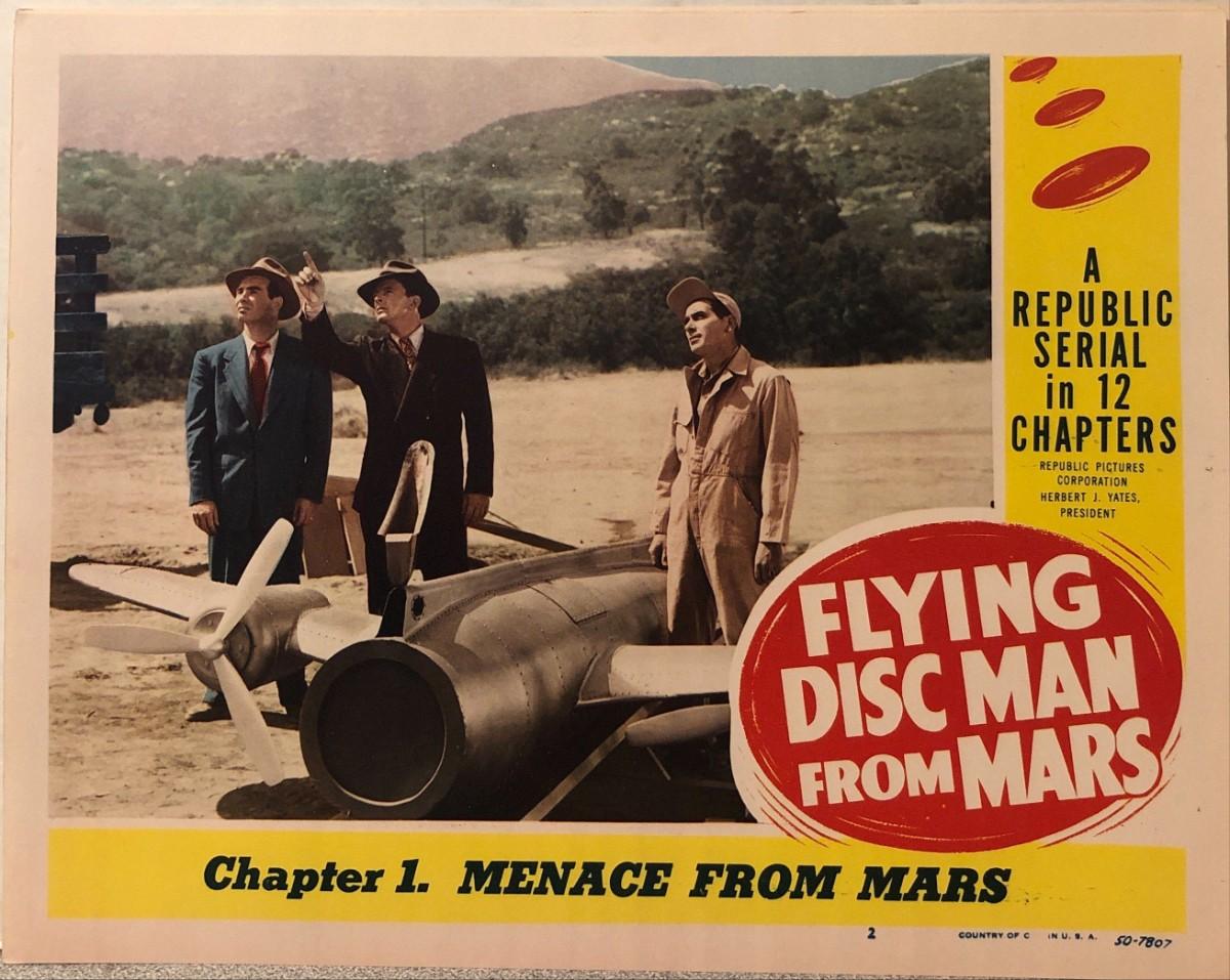 Flying Disc Man from Mars original 1950 vintage lobby card