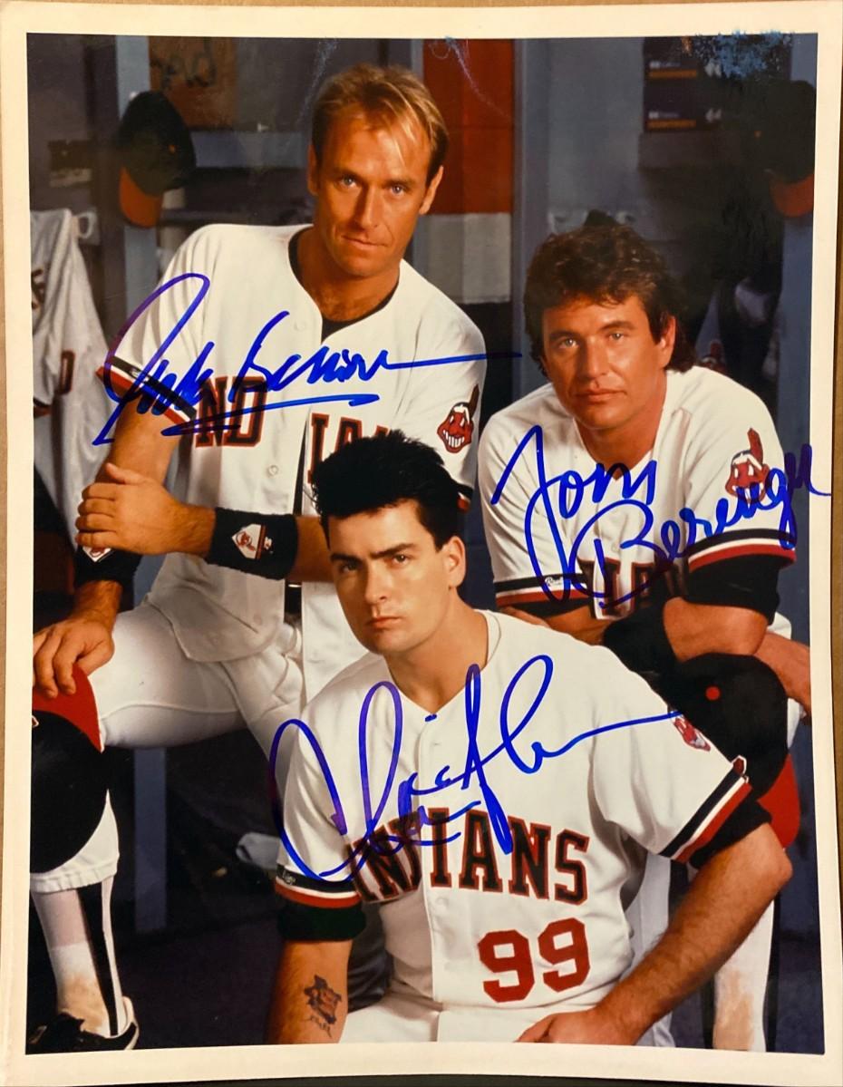 Major League cast signed movie photo