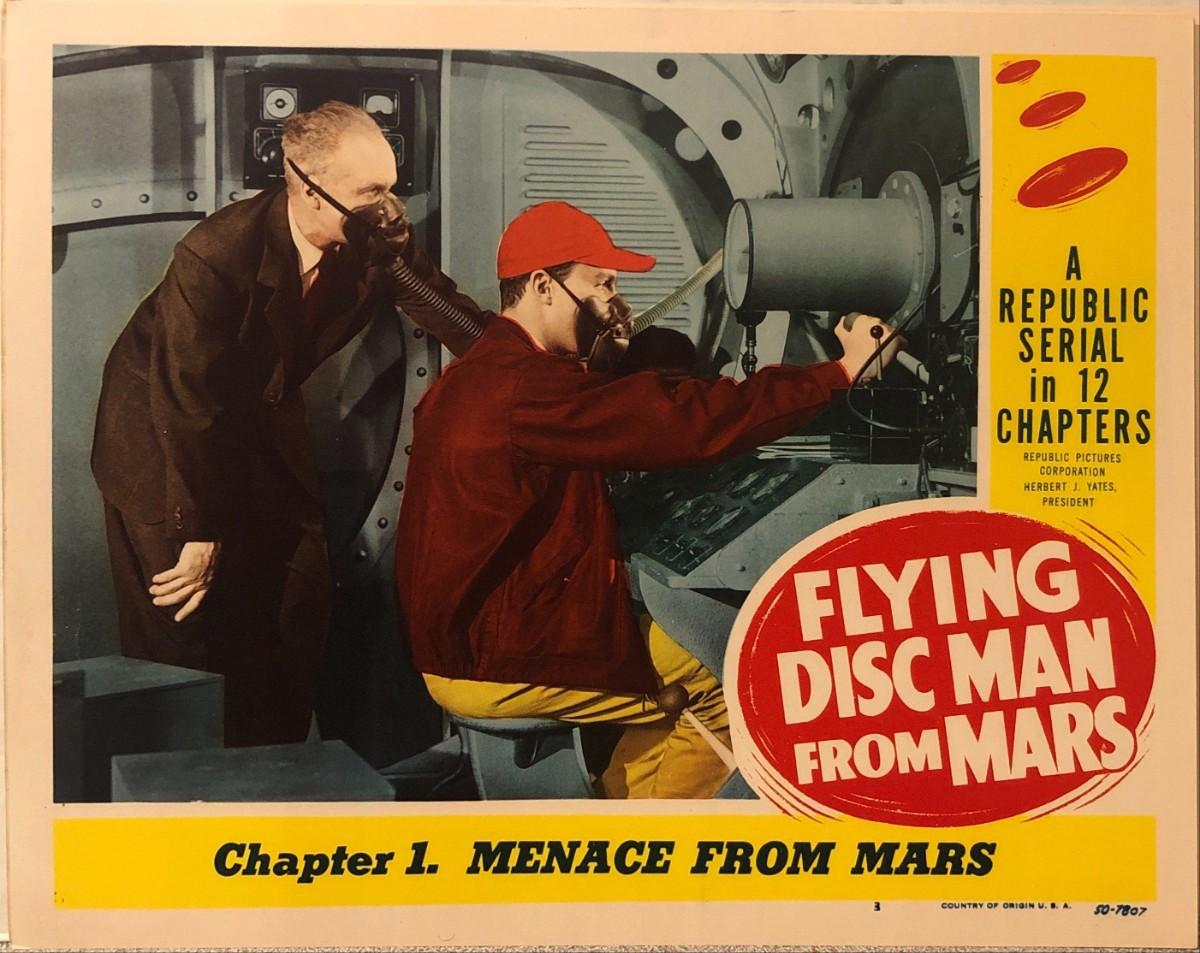 Flying Disc Man from Mars original 1950 vintage lobby card