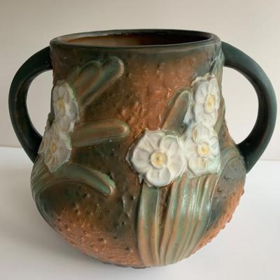 Large Double Handled Roseville Pottery