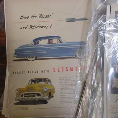 Vintage Color Page Advertising Memorabilia Packard, GE Clocks, and More- D