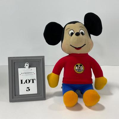 -5- COLLECTIBLE | 1976 Mickey Mouse Club Wind Up Musical Plush | Knickerbocker