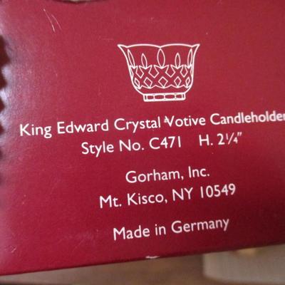 King Edward Crystal Votive Candleholder Gorham - E