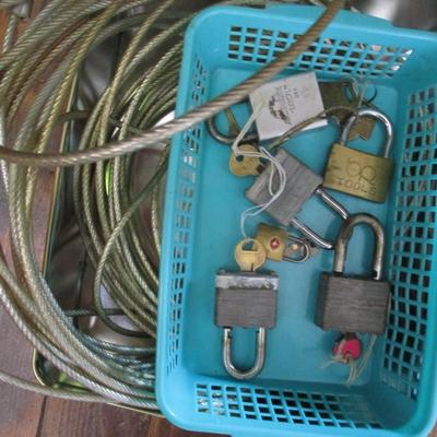 Assortment Of Locks & Chain - E