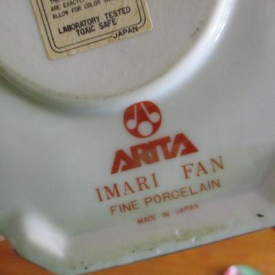 Asian Decor Imari Fan Fine Porcelain Tea Pot - F