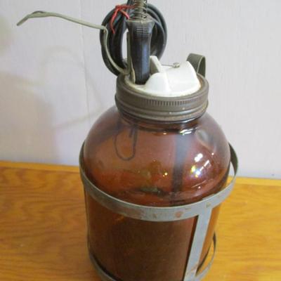 Vintage Automobile Windshield Washer Bottle - F