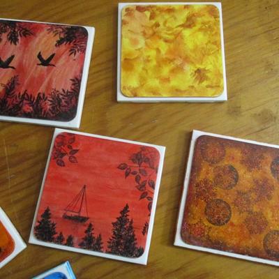 Hand Crafted Tiles By Local Artist Pat Adams - F