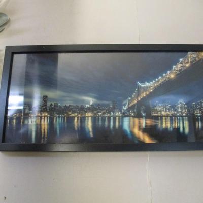 Lighted Cityscape Wall Decor - F