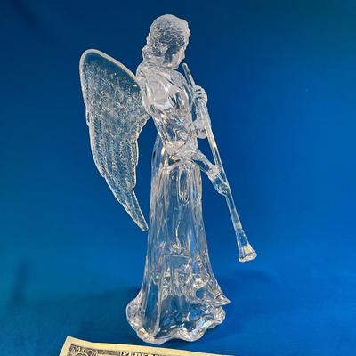 LUCITE-LIKE TRUMPETING ANGEL TREE TOPPER? 8-1/2â€ TALL