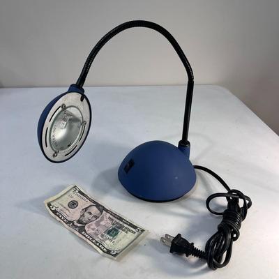 FLEXIBLE STEM DESK LAMP BLUE