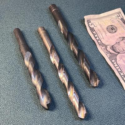 3 DRILL BITS, 7/16, Â½, Â½