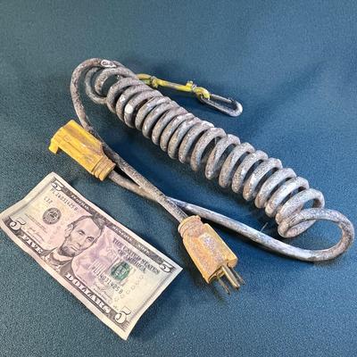 COILED EXTENSION GOES TO 9 FT. USED COND. BUT WORKS WELL