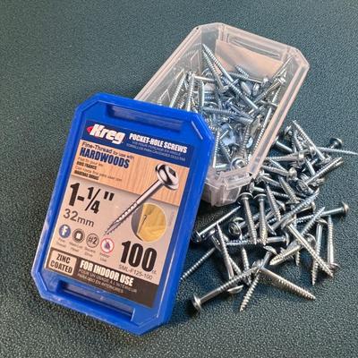 NEW PACK OF 100 POCKET HOLE SCREWS 1-1/4â€