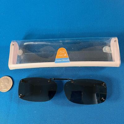 CLIP ON SUN GLASSES â€œSOLAR SHIELDâ€ ADJUSTING SPRING NEW