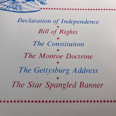 SET OF 6 PARCHMENT PRINTS FAMOUS U.S. DOCUMENTS