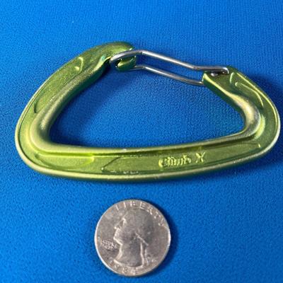 GREEN CARIBINER 3-1/2â€ LONG