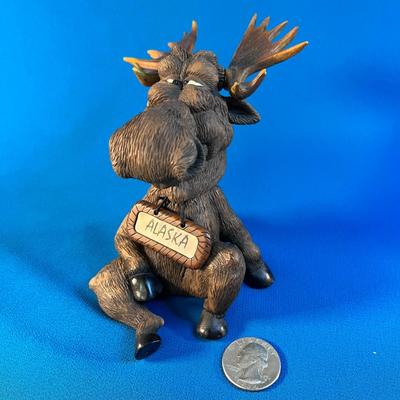 ALASKA MOOSE BOBBLEHEAD  4-1/4â€ TALL
